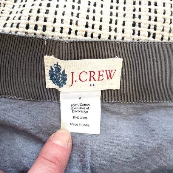 Grey scallop eyelet J.Crew miniskirt - Picture 2 of 4